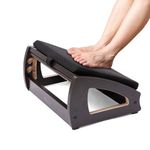 StrongTek Wood Ergonomic Footrest - 4-Angle Adjustable Foot Stool for Desk, Office Footrest, Anti-Slip Foot Stand for Under Desk, Enhances Posture, Promotes Blood Circulation, Easy Assembly (Espresso)