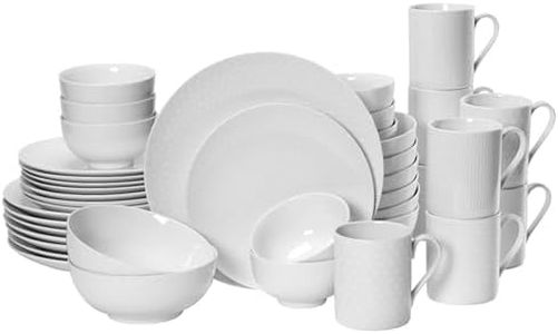 Mikasa Cheers 40-Piece Dinnerware Set, Service for 8, White