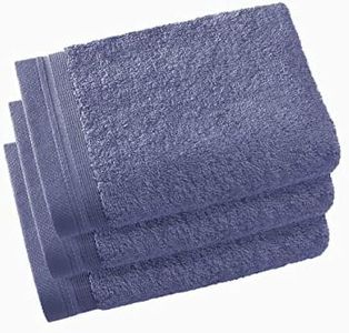 De Witte Lietaer Contessa Luxe Set of 3 Guest Towels, Cotton, 40 x 60 cm, Sapphire Blue