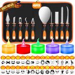 kopotma Pumpkin Carving Tools, Halloween Pumpkin Carving Kit with Stencils, Professional Pumpkin Carving Tools Set, Pumpkin Carving Kit for Kids & Adults