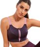 Enamor SB29 Front Open Bounce Control High-Impact Sports Bra for Women- Full Coverage, Padded and Wirefree(SB29_Nightshade_36C)