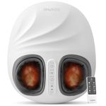 RENPHO Foot Massager 2026 New, Shiatsu Multi-Zone Full Foot Massager with Pressure Monitoring, Kneading and Rolling, RF Remote Control, 2-Level Heat (45-55°C), Gifts for Women Men, up to EU 47