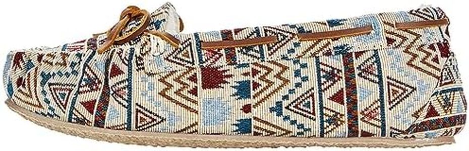 Minnetonka Women's Cally Faux Fur Slipper, Cream Mosaic, 9.5