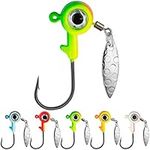 THKFISH Jig Heads Crappie Jigs Fishing Hooks Jig Heads for Fishing Crappie Lures Fishing Jigs for Freshwater 20pcs, 1/8oz