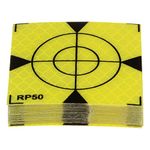 sourcing map 20pcs Survey Reflector Sheets 50mm Self-adhesive Reflective Tape Survey Target Mark for Total Stations, Green