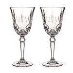 DIAMANTE Chatsworth Wine Glasses - Made from Premium Lead Free Crystal - Set of 2