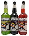 Snow Cone Syrup Shaved Ice Bottles (3-Pack) | Mango, Grape and Lemon Lime | 3 X 1 Liter Bottles | Makes up to 96 Snow Cones.