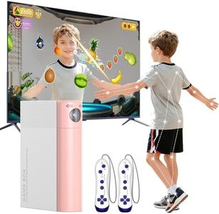 MetFut Learning Video Gaming System for Kids - Active Motion-Sensing Toy with Adjustable Camera for Light Physical Exercise & Coordination Development-White&Pink