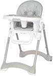 Dream On Me Solid Times High Chair for Babies and Toddlers in Grey, Multiple Recline and Height Positions, Lightweight Portable Baby High Chair, 5 Point Safety Harness, Easy to Clean Surface