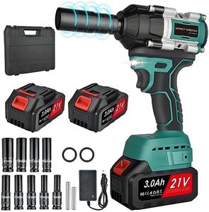 Bilivry Llave de Impacto a Bateria Brushless: 1/2'' Llave de Impacto 500 Nm (384 Ft-Lbs), 3300 RPM con 2 Baterías 3.0 Ah, Kit de Llave de Impacto Inalámbrica para Coches Camiones
