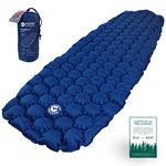 Ecotek Outdoors Hybern8 Ultralight Inflatable Sleeping Pad for Hiking Backpacking and Camping - Contoured FlexCell Design - Perfect for Sleeping Bags and Hammocks (Ocean Blue)