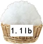 JOYLION Cotton and Polyester Fiberfill Stuffing for Stuffed Animals Crafts Pillows and Decorations 1.1 lb Snow Fluff Batting