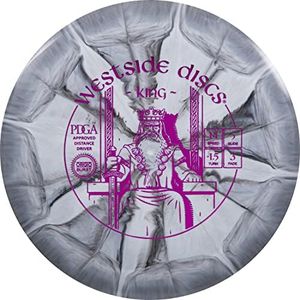 Westside Discs Origio Burst King Disc Golf Driver | Maximum Distance Frisbee Golf Driver | Easy Distance for Beginners | 170g Plus | Stamp Color and Burst Pattern Will Vary (Gray)
