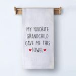 XUISWELL Gifts for Grandparents Kitchen Towels,Grandparents Gifts from Grandkids,Grandma Grandpa Gifts from Grandchildren,Grandma Gifts,Grandpa Gifts,Grandparents Kitchen Towels,16x24 Inch