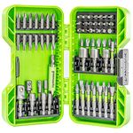 Greenworks 70-Piece Impact Rated Driving Set, Screwdriver Bit Set, Precision-Milled Bit, Modular Case, Magnetic Bit Holder