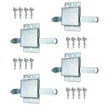 QZATTCAEN Garage Door Side Lock Inside Deadlock for Most Garage Door Galvanized Steel -4pack