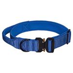 haoyueer Tactical Dog Collar, Adjustable Military Training Nylon Dog Collar with Control Handle and Heavy Metal Buckle for Medium and Large Dogs (XL, Blue)