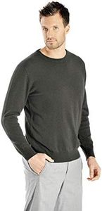 Cashmere Boutique 100% Pure Cashmere Crewneck Sweater Men – Pullover, Long Sleeve, Classic Style, Lightweight, Soft and Warm