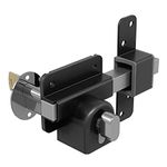 Gatemate 1490116 Euro Profile 70 mm Single Locking Long Throw Garage Garden Door Gate Lock with 5 Keys Fitting Kit and Thumb Turn