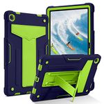 DUEDUE Case for Lenovo Tab M10 Plus 10.6"(3rd Gen) 2022-Kickstand Heavy Duty Cover Shockproof Full Body Protective Tablet Case for Lenovo Tab M10 Plus 10.6 Inch-TB125FU/TB128FU/TB128XU, Blue/Green