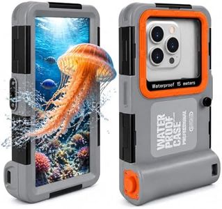 Upgrade IP68 Underwater Phone Case for Snorkeling, [50ft/15M] Professional Waterproof Diving Case Designed for iPhone 7-17 Pro Max/Pro/Plus/Mini, SE 2/3, Underwater Photo & Video (iPhone Case Grey)
