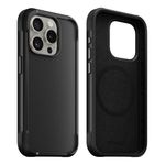 NOMAD Rugged Case | for iPhone 15 Pro | Polycarbonate Protective Case with TPU Bumper | Matte PET Back | MagSafe Compatible | Shadow