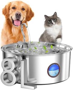 Cat Water Fountain Stainless Steel,8L/270oz Dog Water Fountain Large Capacity with Filters,Ultra Quiet Water Drinking Fountain,Automatic Water Fountain Indoor for Dogs,Cats,Multiple Pets