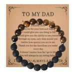 Fathers Day Keepsake for Dad Birthday Gift Bracelet I Love You Dad Gifts from Son Daughter Dad Appreciation Thank You Gifts for Father Wedding Gift from Groom Bride Daddy Bead Bracelet Dad Gift Ideas