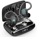 Wireless Earbuds, Wireless Headphones Running Bluetooth 5.3 Headphones with Mic, Wireless Earphones IP7 Waterproof Ear Hooks, Noise Cancelling Earbuds Stereo Sound, 48H, USB-C, Headsets for Sport