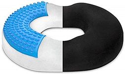 Donut Pillow Seat Cushion Orthopedic Design| Tailbone & Coccyx Memory Foam Gel Pillow | Pain Relief for Hemorrhoid, Pregnancy Post Natal, Surgery, Sciatica, for Home Car or Office Chairs by Lexia