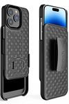 Aduro Combo Case with Kickstand & Holster for iPhone 14 Pro, Slim Shell & Swivel Belt Clip Holster, with Built-in Kickstand for Apple iPhone 14 Pro (6.1") 2022