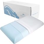 Belly Pillow for Stomach & Back Sleeper - Thin, Flat, & Ergonomic Pillows for Sleeping - Cooling Gel Memory Foam Pillow with Cover - Stomach Sleeper Pillow by Belly Sleep