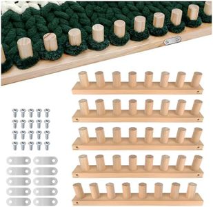 Violetfox 80" Chunky Blanket Loom Kit, Adjustable Knit Loom Yarn Loom for Adults, Wooden Hand Knitting Loom for Throw Blankets, Beginner-Friendly Yarn Craft Weaving Tools for Home DIY (80 in)