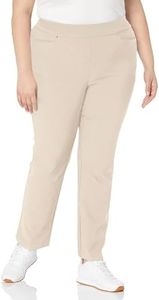 PGA TOUR Women's Pull-on Golf Pant with Tummy Control (Size X-Small-xx-Large), Sleet, Medium