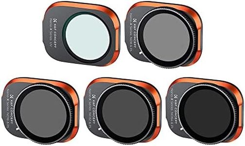 K&F Concept Upgrade Version Bright Day ND/PL, UV Filters Kit (5 Pack) Compatible with Mavic Mini 3 Pro (UV, ND8/PL, ND16/PL, ND32/PL, ND64/PL)