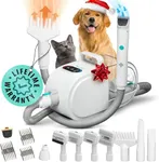 PetCove 7 in-1 Dog Grooming Kit And Dog Hair Dryer, 60db low Noise Dog Grooming Vacuum, Pet Vacuum Grooming Kit, Dog Hair Vacuum, Dog Hair Dryer, Pet Dryer, Dog Blow Dryer, Cat Grooming Kit