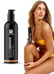 BYROKKO Shine Brown Tanning Oil (150 ml), XXL Sunbed Tanning Accelerator for Outdoor Sun or Indoor Tanning Bed Lotion, Fast Bronzer with Premium Natural Ingredients for Deep, Long-Lasting Glow