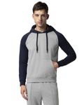FYLTR Men's Cotton Blend Neck Hooded Sweatshirt (FYLAW23MSWT-119_Grey-Tastic