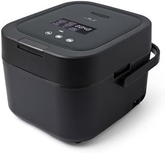 Yum Asia Hotaru Rice Cooker With Induction Heating (IH) And Ceramic Bowl (3 cup, 0.54 Litre), 7 Rice Cooking Function, 5 Multicooker Functions, LED Display, 220-240V UK Plug (Slate Grey)