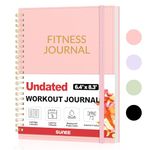 Fitness Journal Workout Planner, A5(6.4" x 8.3") Workout Journal & Log Book for Men & Women, Undated Fitness Workout Planner for Gym Essentials & Home Workouts, Track Progress & Achieve Goals, Pink