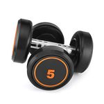 Klikfit Rubber Fixed Dumbbells, 5 KG (Black) (5kg x 2pcs)