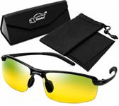Xtremeauto Anti-Glare Night Driving Glasses, Polarised Day & Night Vision Sunglasses with UV400 Protection for Men & Women, Yellow Lens Driving Glasses for Driving, Fishing & Outdoor Use