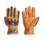 Superior Glove Goatskin Leather Work Gloves Anti-Impact Vibration Dampening (One Pair of Size Medium Gloves)