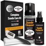 The Scratch Doctor Suede & Nubuck Complete Care Kit Cleaner Foam Protector Spray Professional Wire Brush Included for use on Shoes Boots Bags Jackets