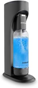 Drinkmate OmniFizz Sparkling Water and Soda Maker, Carbonates Any Drink Not Just Water, Fizzy Drink Maker, Water Carbonator, Sparkling Water Machine, CO2 Cylinder Not Included, Matt Black
