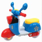 NDAS INTERNATIONALPlay New Set Plastic Bright Color Scooter Push and Go Toy ScooterMini Scooter Toys,Toddlers Steering Wheel Pull Along Toy Baby Boys Girls, (Random Color) [Pack of 1]