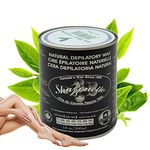 [2021 New Package Design] Sharonelle Soft Wax All Purpose Hair Removal Natural Depilatory Canned Wax for Sensitive Skin Canada-Made Melting Wax in Black color Canned Package (1PC, Tea Tree)