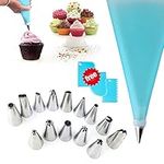 Cake Decorating kit, 19pcs Cake Decorating Tools Reusable Piping Bags and Tips for Cake Decorating Premium Cake Decorating Supplies Baking kit Piping Set (19PCS)