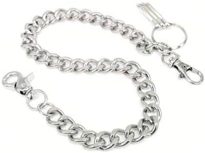 1 Piezas Cadena De Pantalones Punk Cadenas Jeans Metal Punk Cadena Pantalones Accesorios de Ropa para Carteras Mochilas para Llaves(47CM)