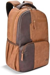 Gear Vintage 2 Faux Leather(Without Antitheft) 19"/34L Large Water Resistant Laptop Backpack/Casual Backpack/Daypack/Travel Backpack/College Bag For Men/Women(Brown-Tan)